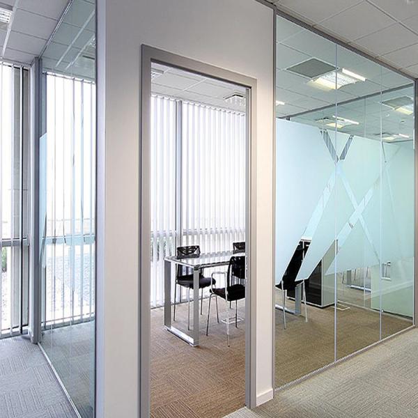 Customized Residential Glass Partition Walls Easy Cleaning Aluminum Glass