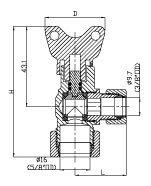 15mm Sand Blast And Nickel Plated 1/ 2 Inch Angle Valve Threaded