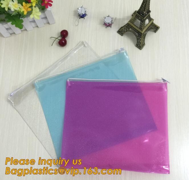 Plastic Bag OEM Custom PVC Loop Handle Image Printed Plastic Shopping Bag,Promotional Clear Waterproof Plastic Cosmetic