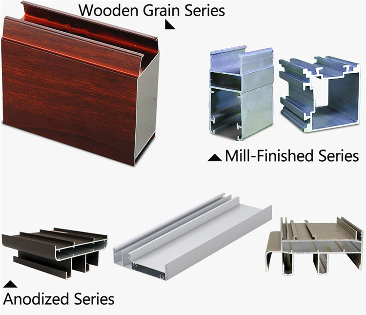 Top Quality Powder Coating Aluminum Window & Door Extruded Profiles