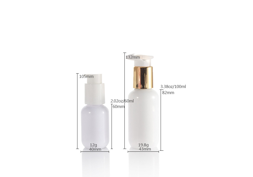 White Plastic 60g 100g Hand Cream Lotion Bottle for Liquid Foundation