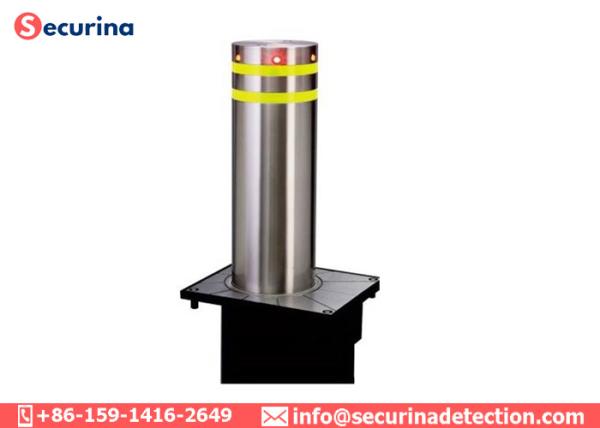 600mm Height Electric Rising Bollards , Hydraulic Bollard System 304 Stainless