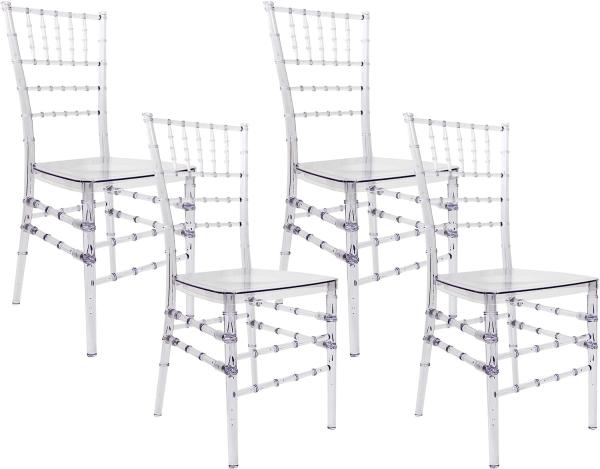 Clear Dining Chairs Crystal Transparent Seat, Modern Dining Chairs, Side Chairs