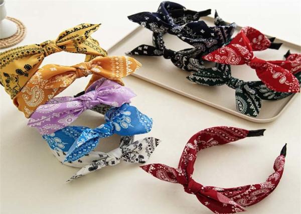 GLH011 headband with flowers rabbit ears wide head hoop female pressure hoop