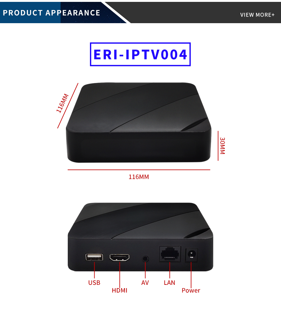 ERI Linux Set Top Box with HEVC H.265 Decoder and Customization