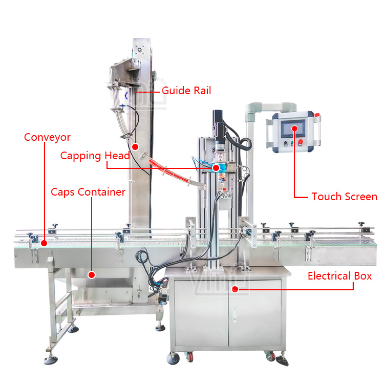 PET Shampoo Bottle Closer Twist off Cap Production Line 5000ml Bucket Sealing Capping Machine