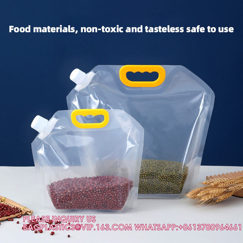 Beer Spout Pouch With Handle Grain Storage Bag With Spout Large Capacity Liquid Doypack With Spout Bag