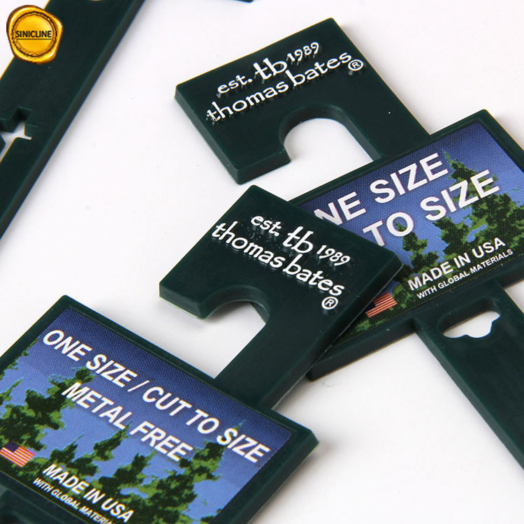 Customized Printed 140mm Plastic Belt Hangers For Supermarket