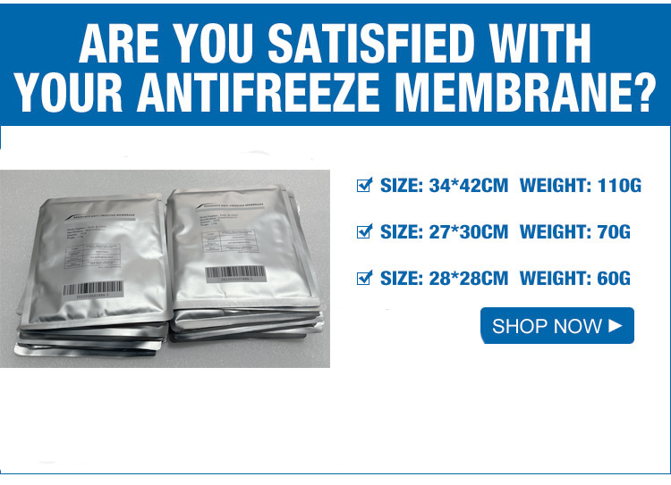 Silver Cryo Antifreeze Membrane 22*24cm Disposable For Cryo Slim Machine