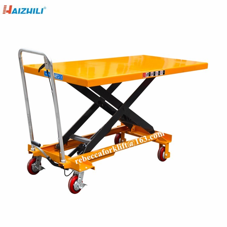 Factory supply safety device 500kg load capacity manual scissor lift table