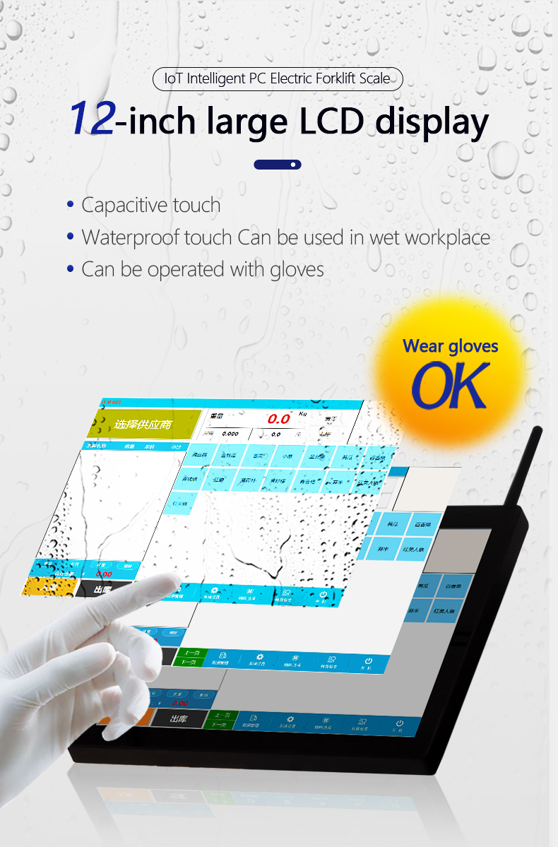 Wide Forklift Scale Advanced Technology with Accurate Weighing with 12 Inch Display