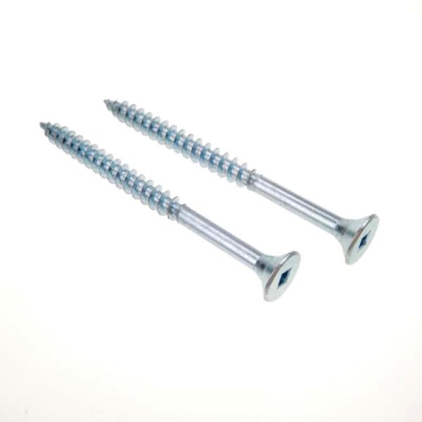 Zinc Plated Steel Square Drive Countersunk Head Wood Screws Square Drive