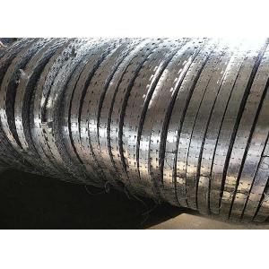 Galvanized Razor Barbed Wire / OEM Concertina Coil Fencing For Grassland
