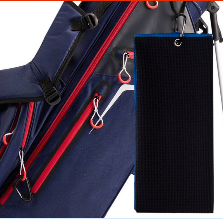 Custom Logo Golf Towels Microfiber Waffle Cleaning Towel for Sustainable Sports Adults
