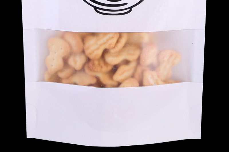 Gravure Printing Kraft Paper Bag With Clear Window Food Grade With Zipper Moisture Proof