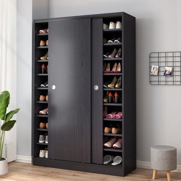 Simple Modern Multi-Layer Large Capacity Household Doorway Wooden Sliding Door