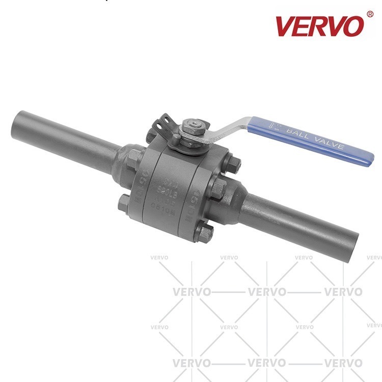  DN25 With Nozzle Ball Valve High Pressure Forged Samll Size Lever Operated Extended Butt Weld Ball Valve with Nipples​ Manufactures