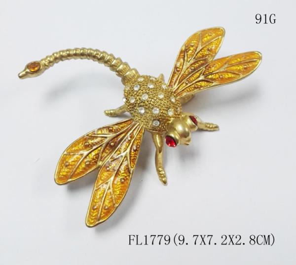 Dragonfly jewelry box enameled trinket box dragonfly trinket box gift jewelry