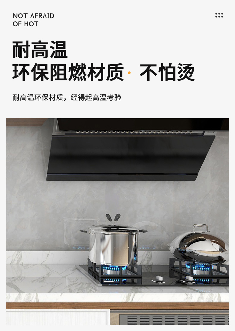 OEM Marble Effect Kitchen Wallpaper Dark Grey Marble Tile Effect Wallpaper