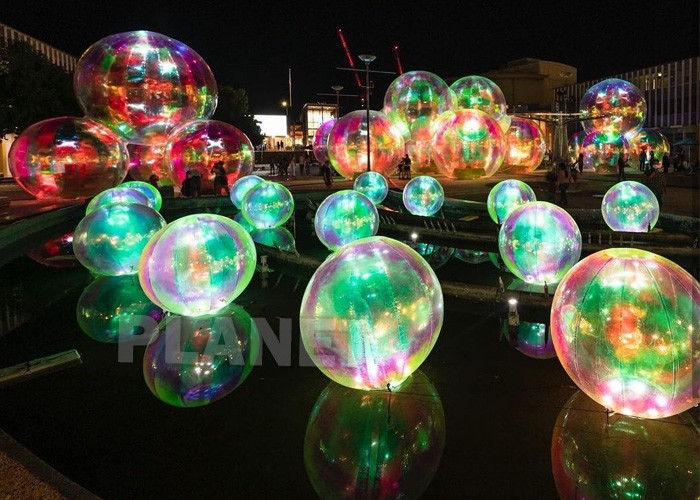 Custom Floating Reflective Inflatable Mirror Ball Colorful Mirror Balloon