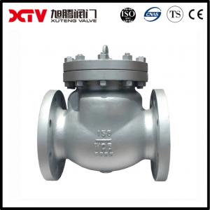 China Carbon Steel Double Flanged Hard Metal Seat Swing Check Valve GB/T 12221 Face To Face on sale