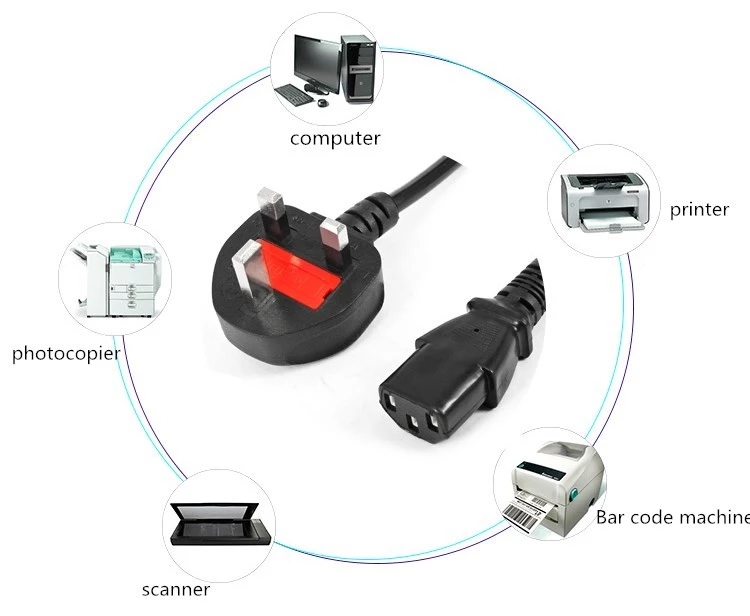 1M 1.5M 1.8M 2M CCA PVC Power Cord Cable For SIPU 220V UK 2 Pin AC Power Transmission