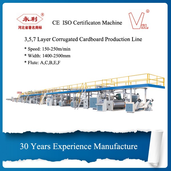 Easy Operating Cardboard Box Manufacturing Equipment 150-250 M/Min Speed