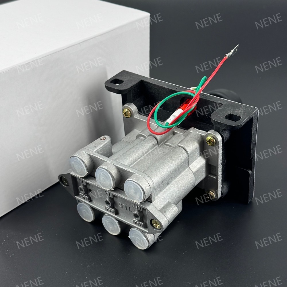 6CV-D Six Hole Dump Truck Control Valve with PTO Function Silver Aluminum alloy