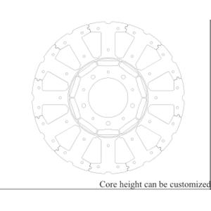 High speed servo motor stamping OD77.1mm 12 slot stator and rotor core