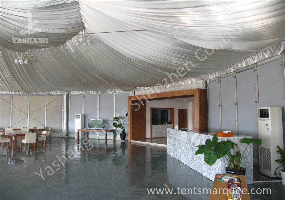 Transparent Glass Wall and Glass Door Gazebo Canopy Tents White PVC Cover