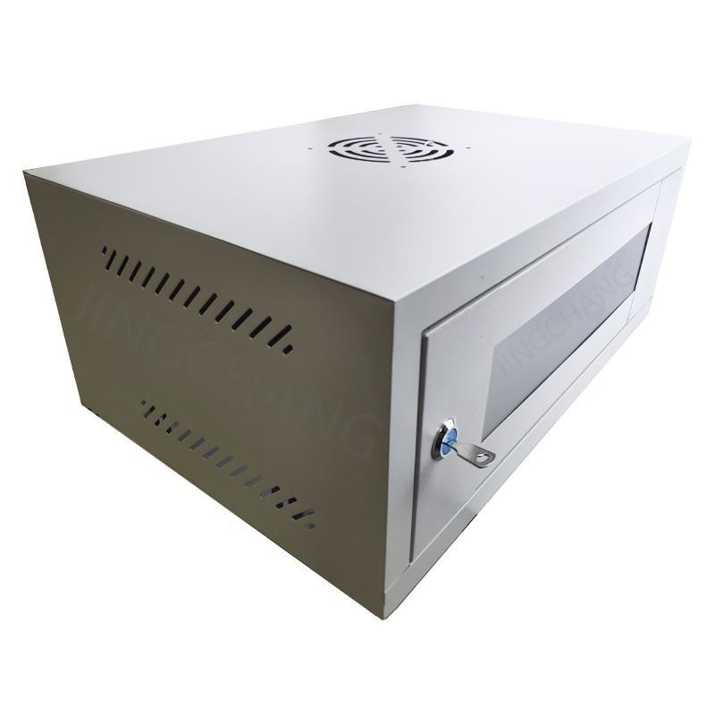 2U Server Rack Enclosure, Wall Mount Network Cabinet with Glass Door and Locks