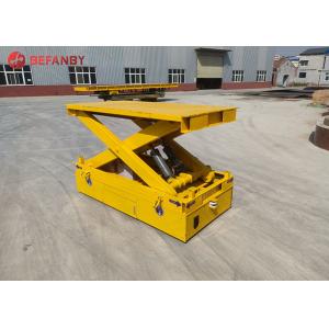 China Electrical Lift Steerable Hydraulic Transfer Trolley on sale