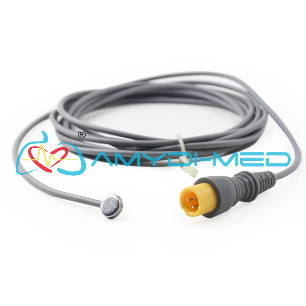 Adult Esophageal Temperature Probe 3Pins Medical Grade ICU Monitor High Temp Probe