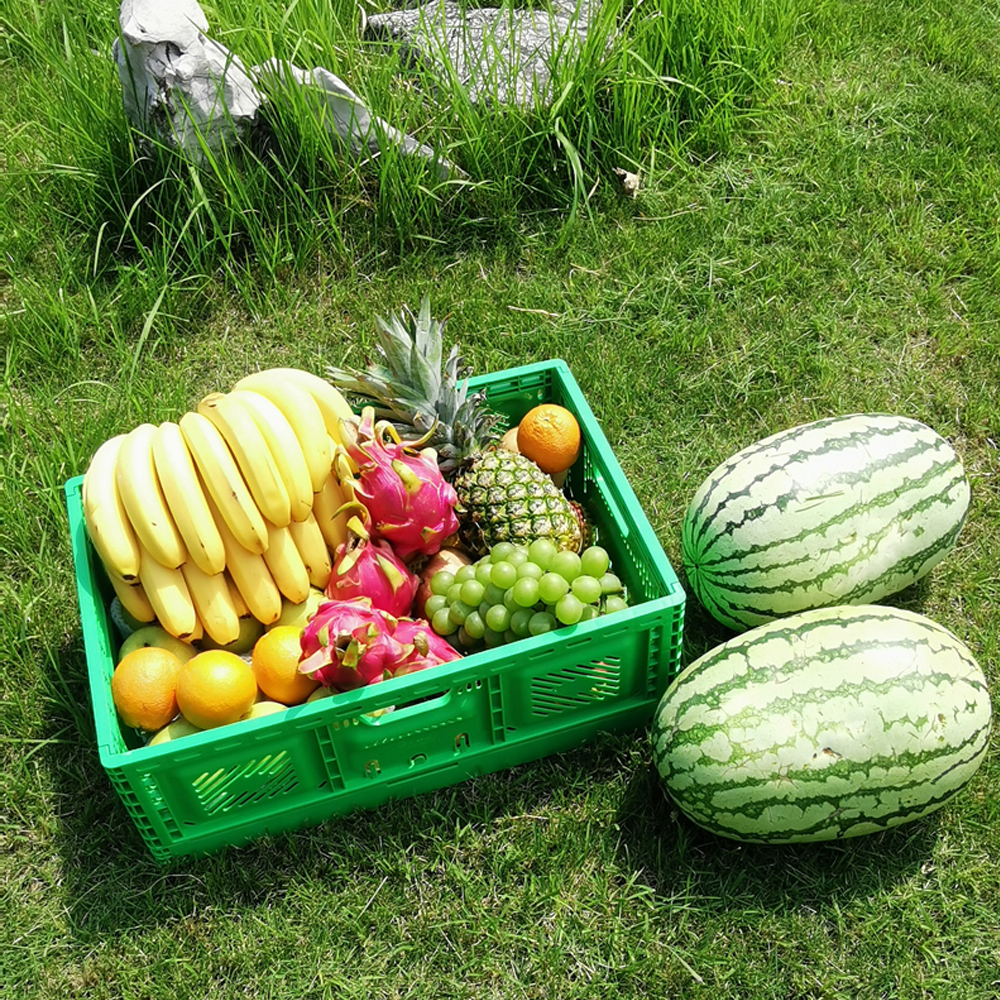 Collapsible Crate for Stackable Vegetable Crates Heavy Duty Folding Moving Box