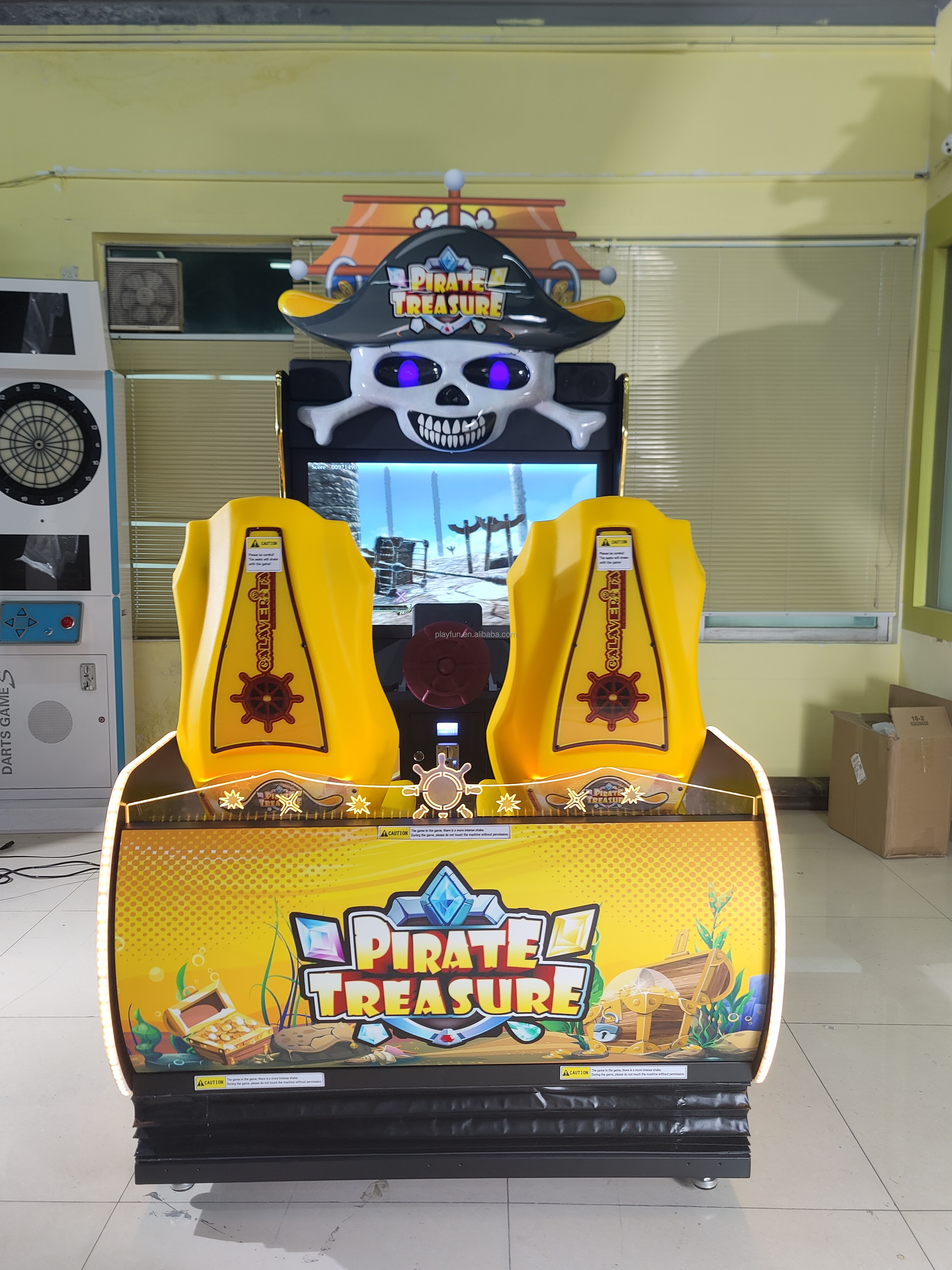 Indoor Commercial Amusement Park Sport 2 Players pirate ship Big Lcd Video Arcade Simulated Shooting Games Machine