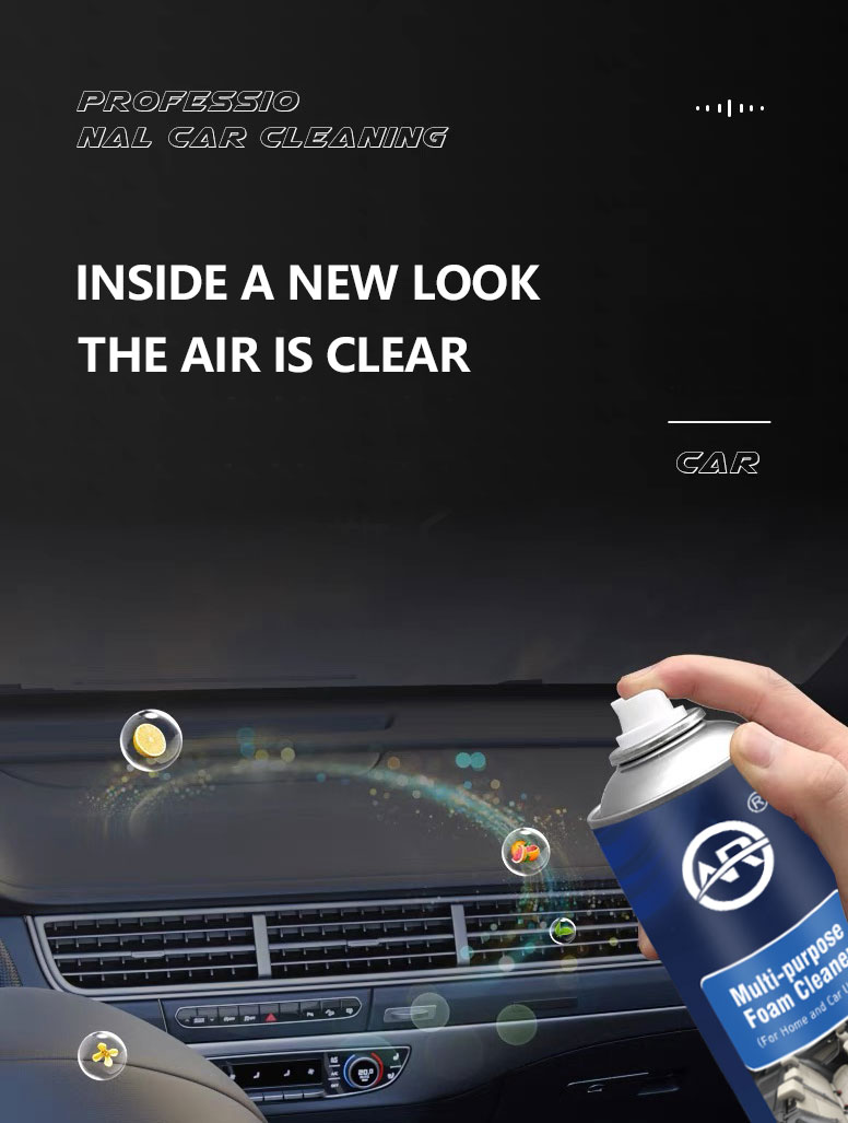 Powerful 650ml Foam Cleaner Spray for Car Leather Deep Cleaning and Multi-Functional