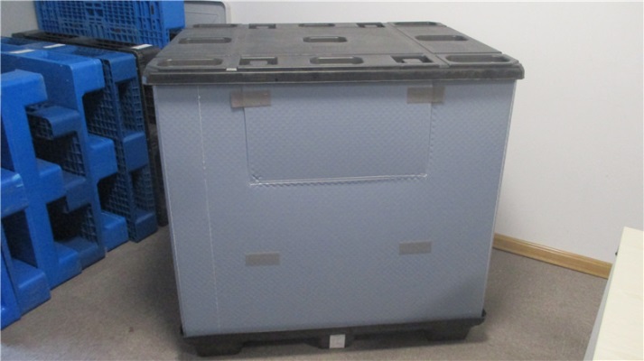 Large industrial logistics transportation heavy-duty collapsible plastic pallet box for storage