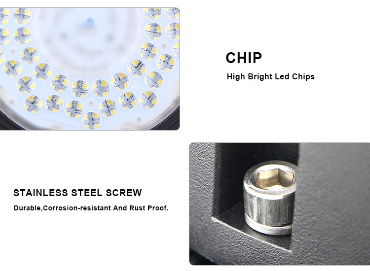 UFO Industrial LED High Bay Light 100 Watt 150 Watt 250 Watt Linear Adjustable Anti Glare