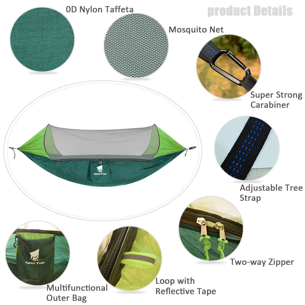 3 min set up 98x47in Lightweight Portable Hammock