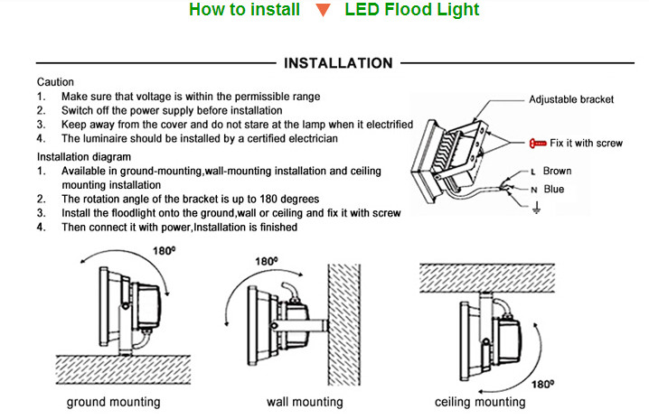 LED Flood Light 5000lm Wavelength 390-405nm 2700-7000K 50W UV With Plug CE ROHS