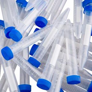 Conical Centrifuge Tubes 15mL, Sterile Plastic Test Tubes With Screw Caps,