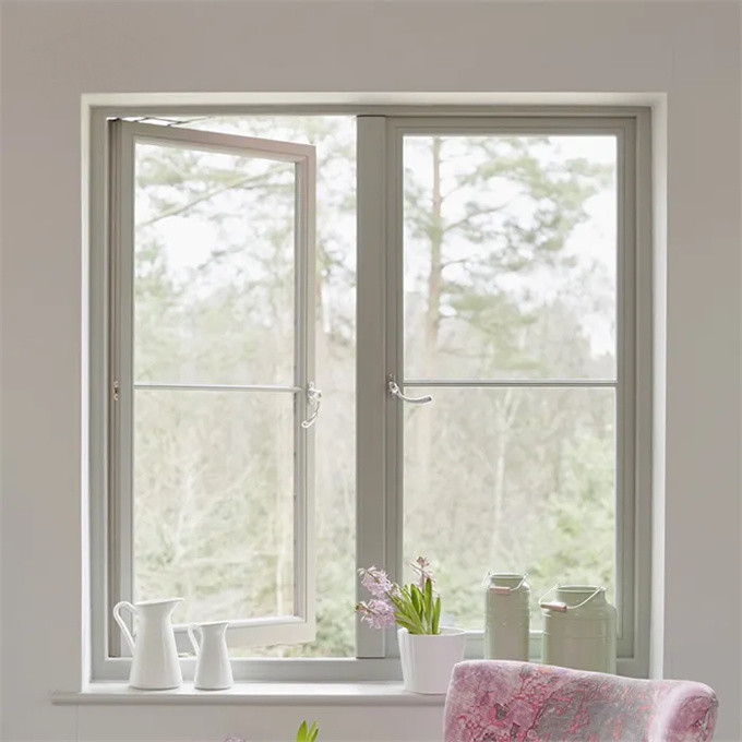 SKATE 75 Aluminum Casement Windows With 304 Stainless Steel Mesh Screen