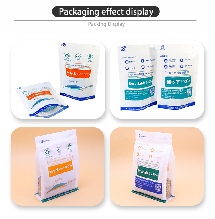 Customizable 8-Side Sealed Stand-Up Pouch for Glass Cleaner FDA-Compliant BOPP/PE Material