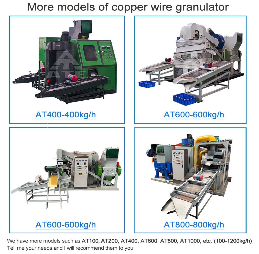 Scrap Copper Wire Recycling Copper Cable Wire Granulator Mini Copper Granulator