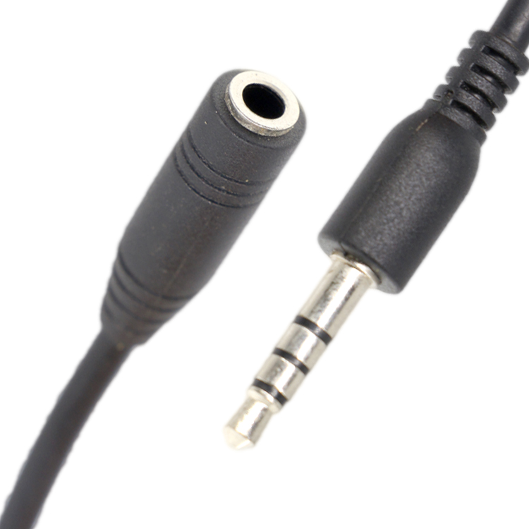 Short 20cm 3.5mm 4 Poles TRRS Male To 3.5mm TRRS Female Stereo Aux Audio Extension Cable