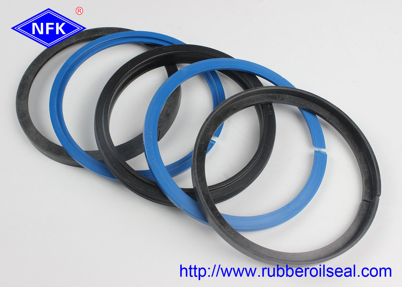 Anti-wear DAS Hydraulic Piston Seals Combined , Busak+Shamban seal Double Acting NBR POM TPE Material