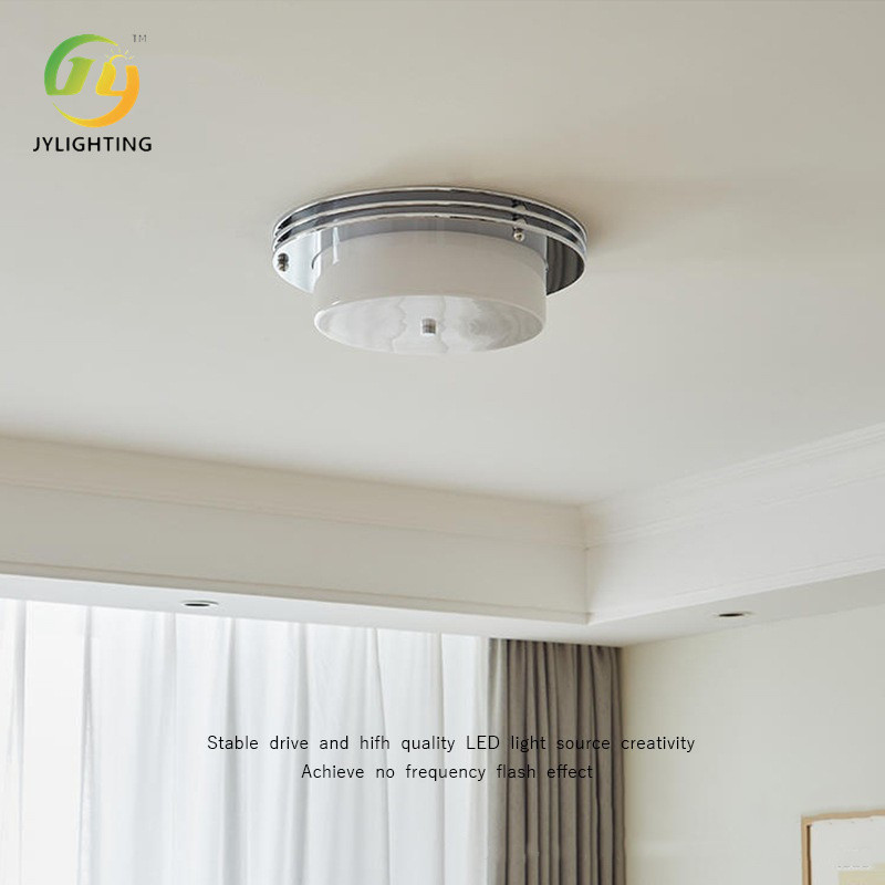 Nordic Iron Hallway Balcony Indoor Ceiling Light Modern Glass Minimalist Bedroom Light