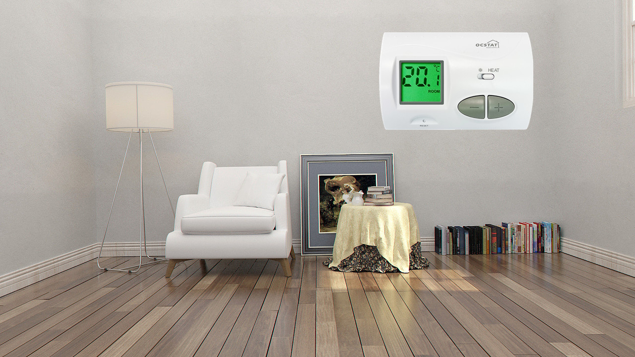 6A Fireproof ABS Wired Room Thermostat For Water Heater