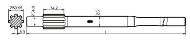Premium Steel Anti-Fatigue Cop1238 T38 T45 T51 Drill Shank Adapter For Rock Drill