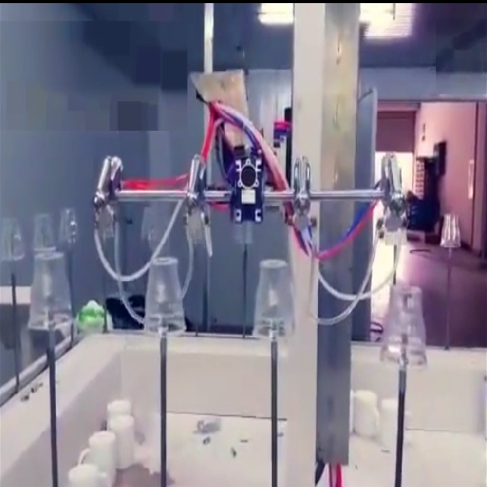 Four Axis 4KW Steel Automatic Spray Coating Machine For Glass Cup